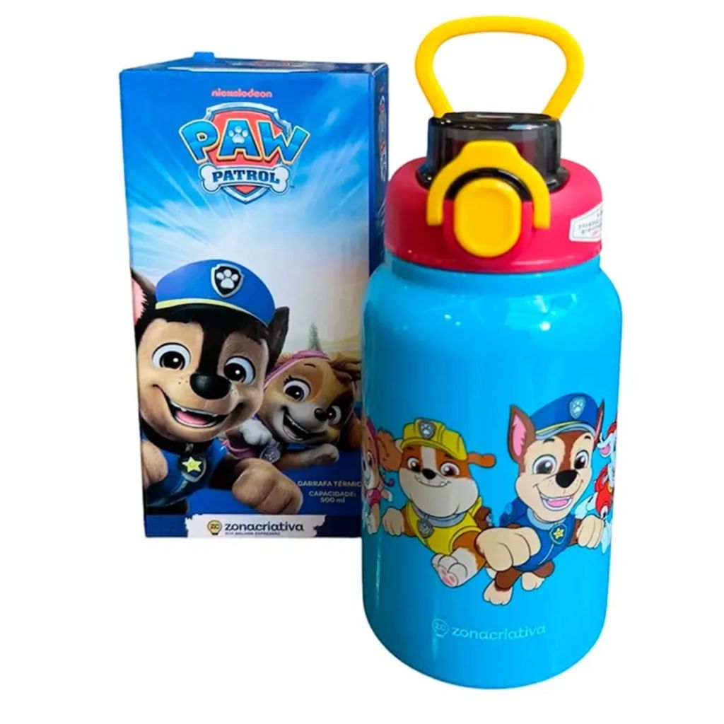 Garrafa Térmica Patrulha Canina 500ml Zona Criativa
