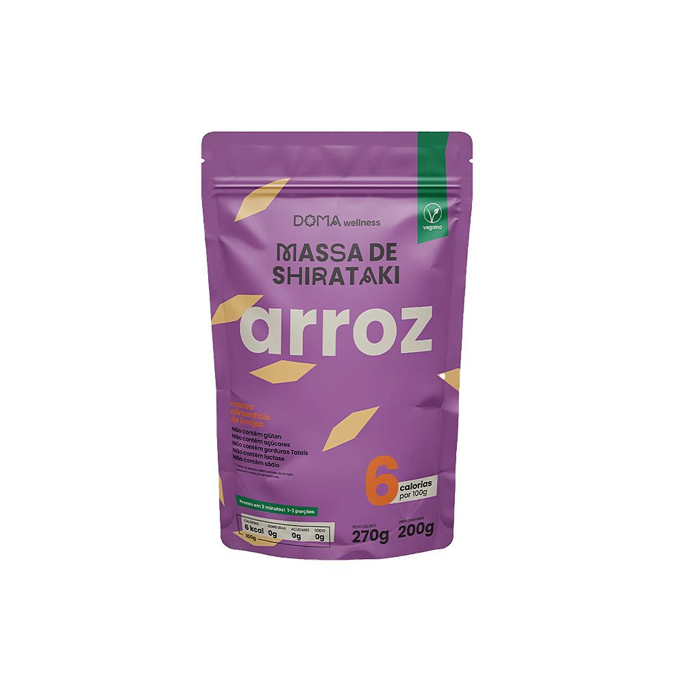 Massa de Shiratake Konjac Arroz 270g Doma