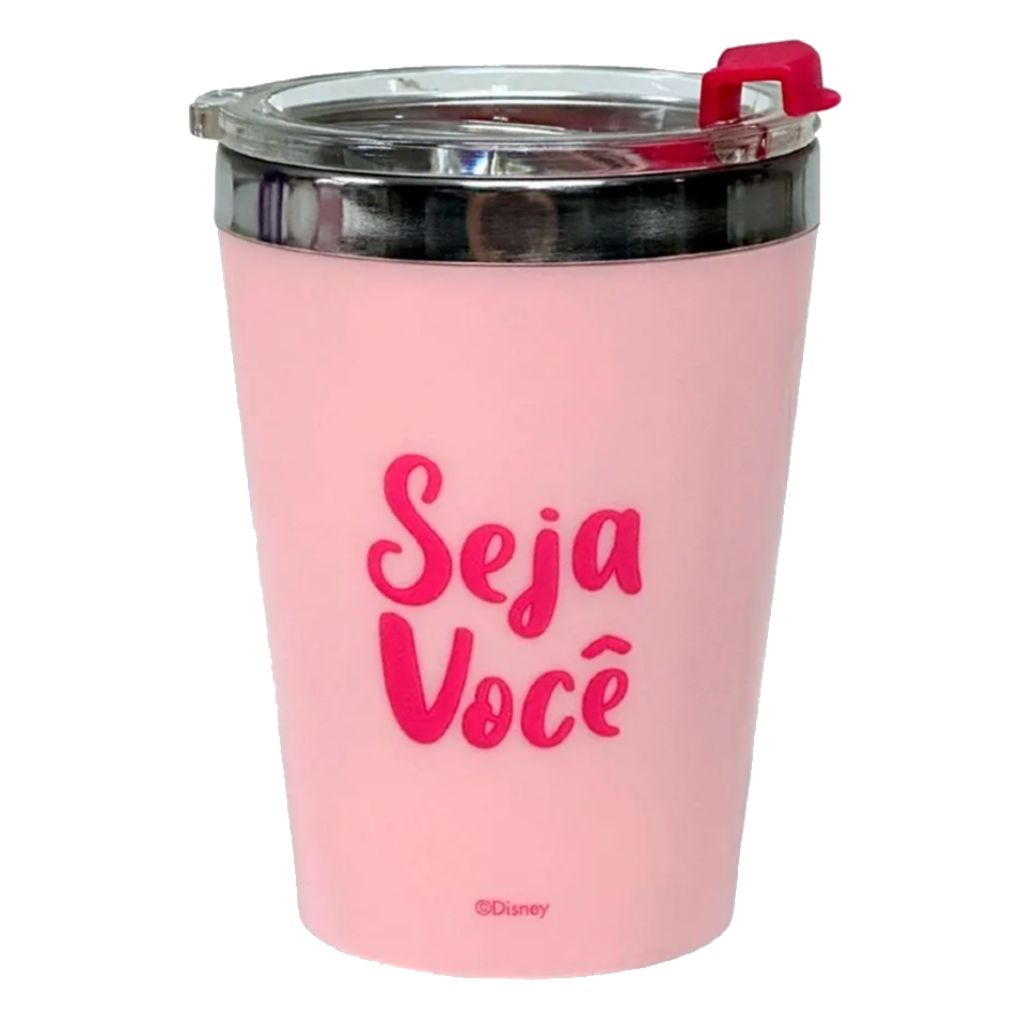 Copo com Tampa Snap Princess 300ml Zona Criativa