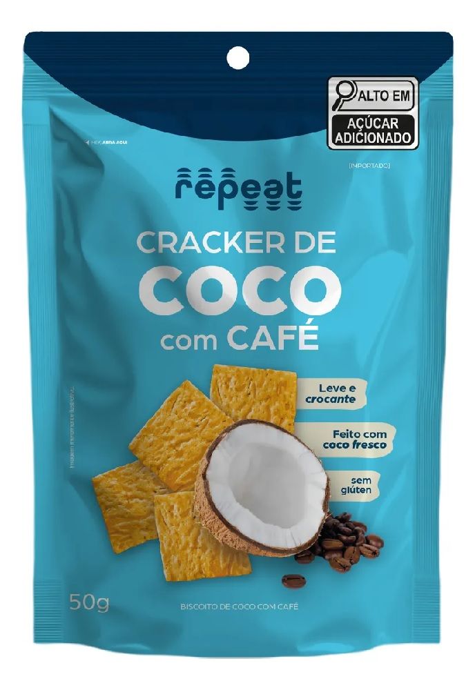 Cracker Coco e Café 50g Repeat
