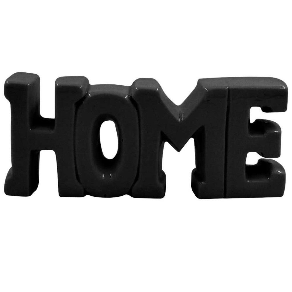 Enfeite Home de Porcelana Preto 6,5x13cm Western Home