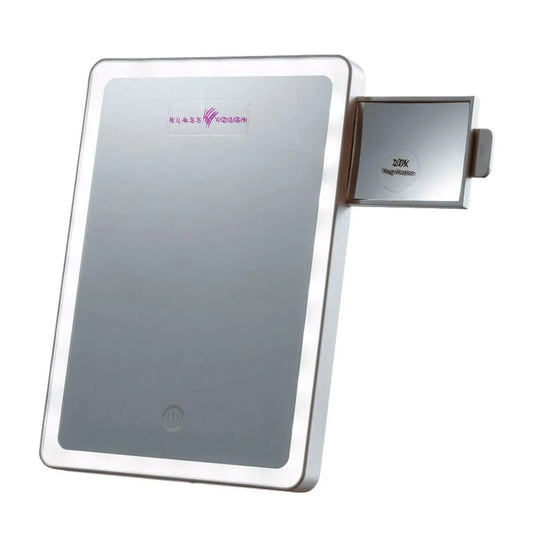 Espelho Touch Screen com Luz Led e Mini Espelho Lateral Retratil 10x