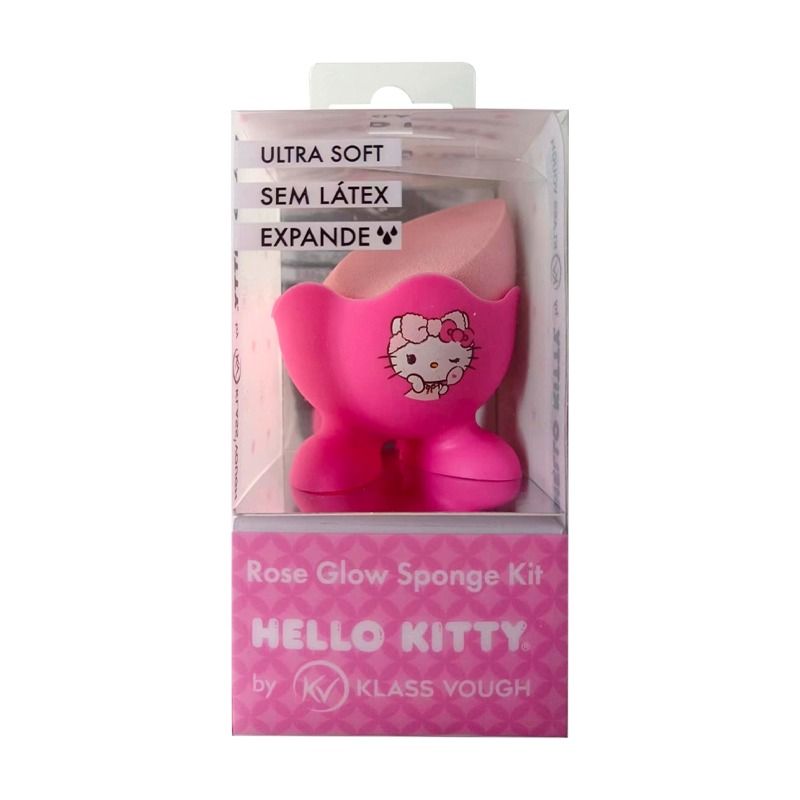 Esponja Gota com Suporte Hello Kitty