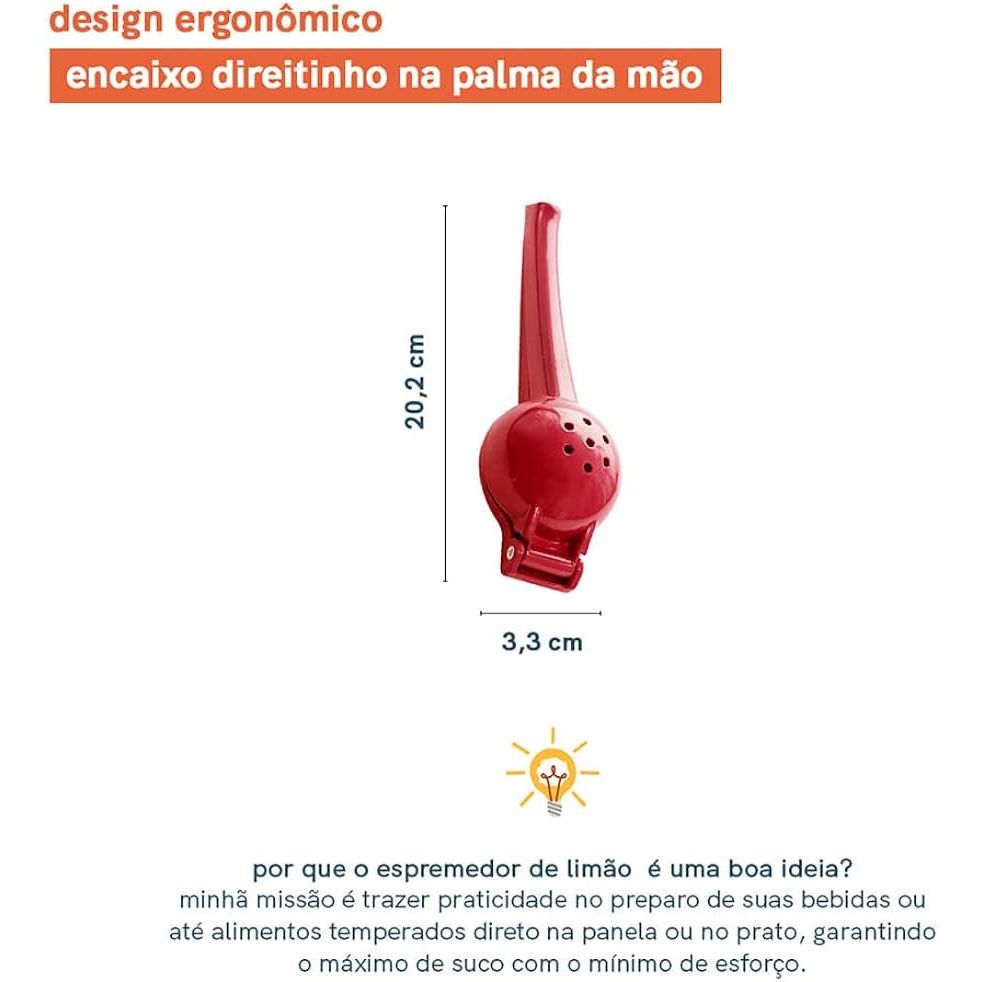 Espremedor de Limão Vermelho