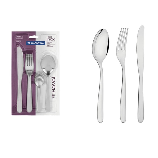 Faqueiro Havai Inox 16 Peças