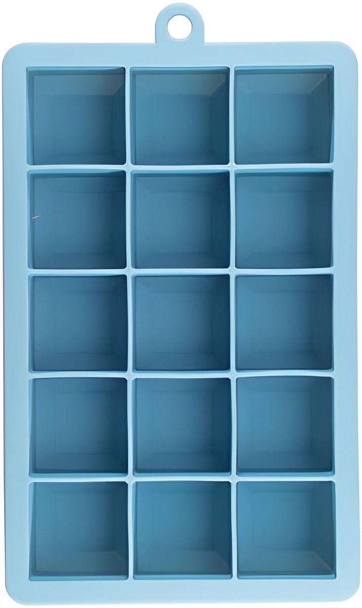 Forma de Gelo de Silicone Azul 15 Cubos Jumbo Oikos