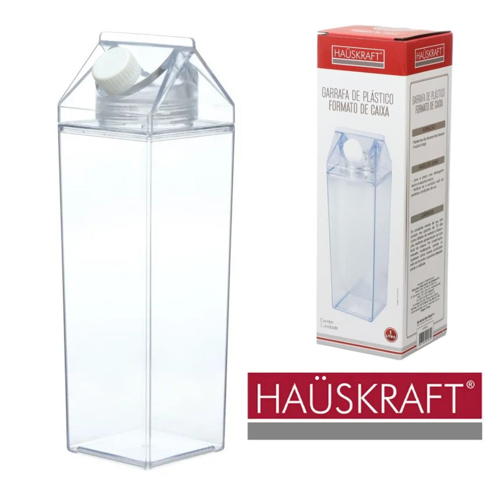 Garrafa de Plástico Formato de Caixa 1L Hauskraft