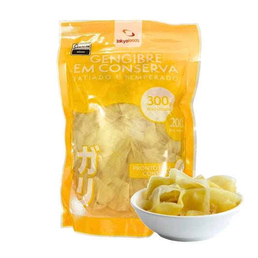 Gengibre em Conserva Fatiado e Temperado 200g Tokyo Foods