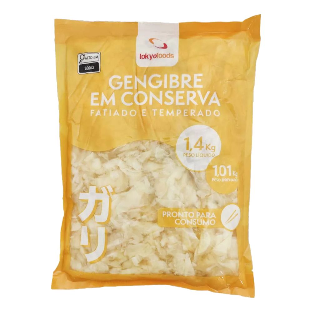 Gengibre Fatiado em Conserva 1,4Kg Tokyo Foods