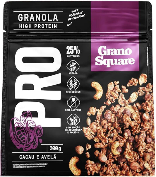 Granola Pro Zero Cacau e Avelã 200g Grano Square