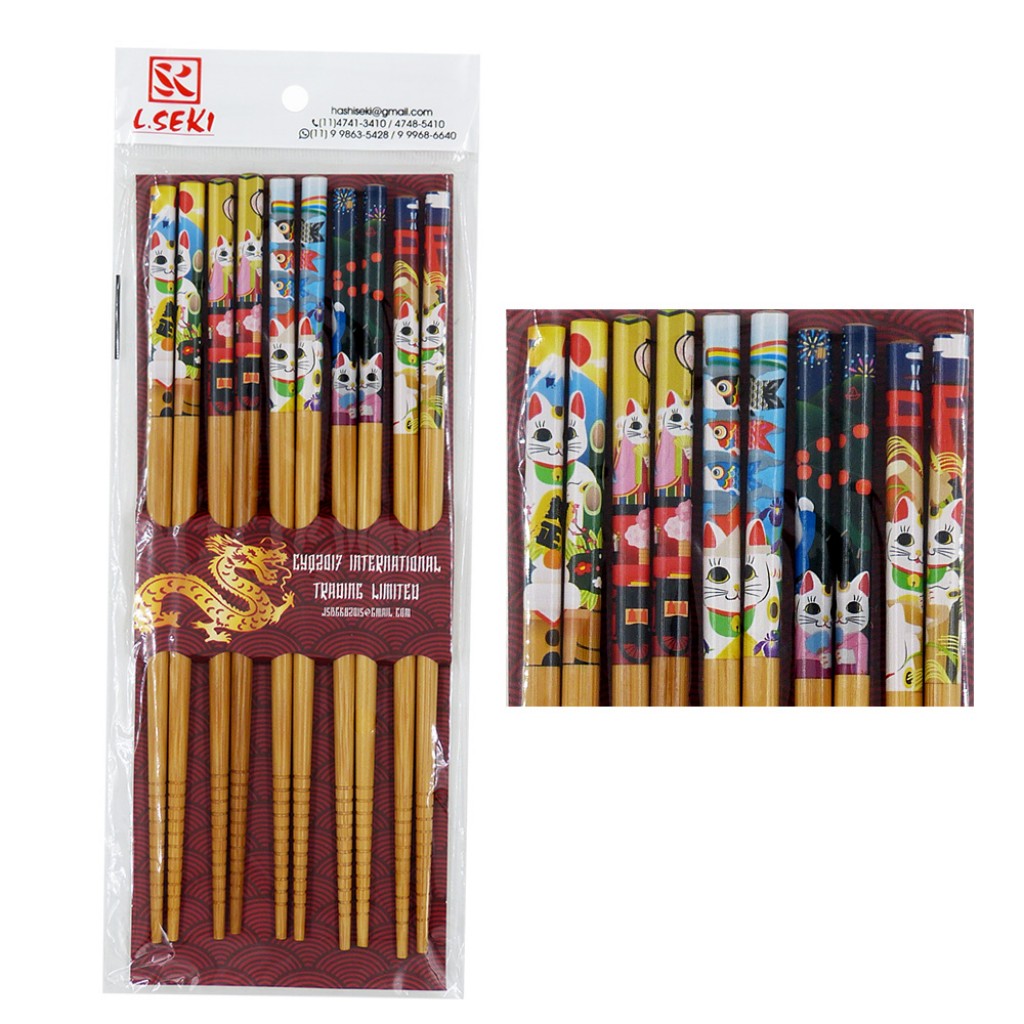 Hashi Lunto Gato com 5 Pares L. Seki