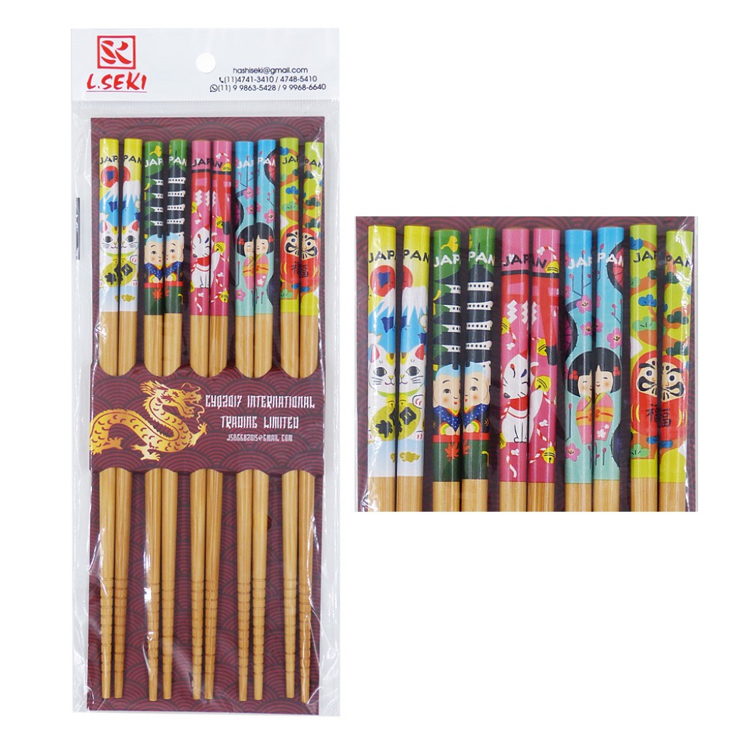 Hashi Lunto Japan com 5 Pares L. Seki