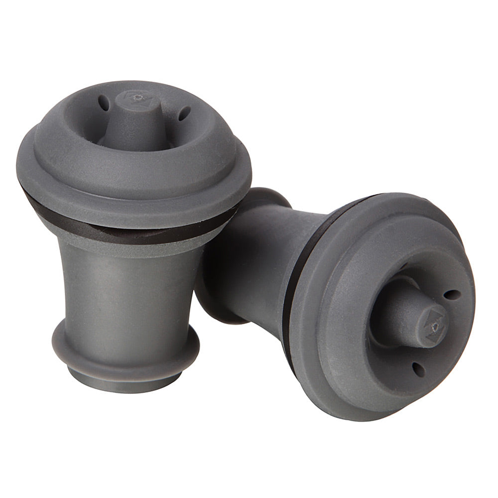 Jogo de 2 rolhas em ABS e borracha cor cinza Vacu Vin