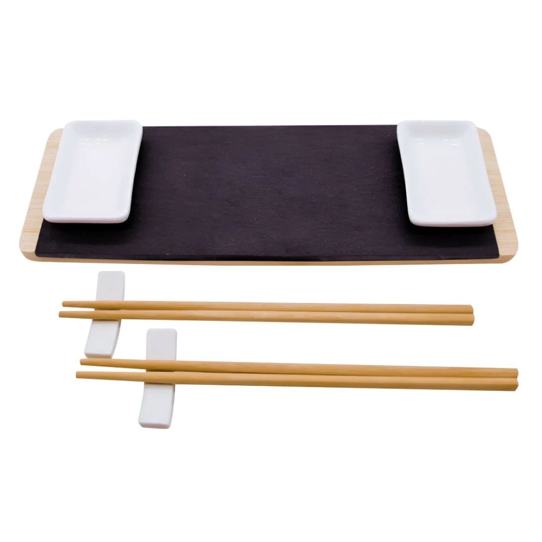 Jogo De 10 Pecas Para Sushi Em Ardosia L30xp10xa3,1cm