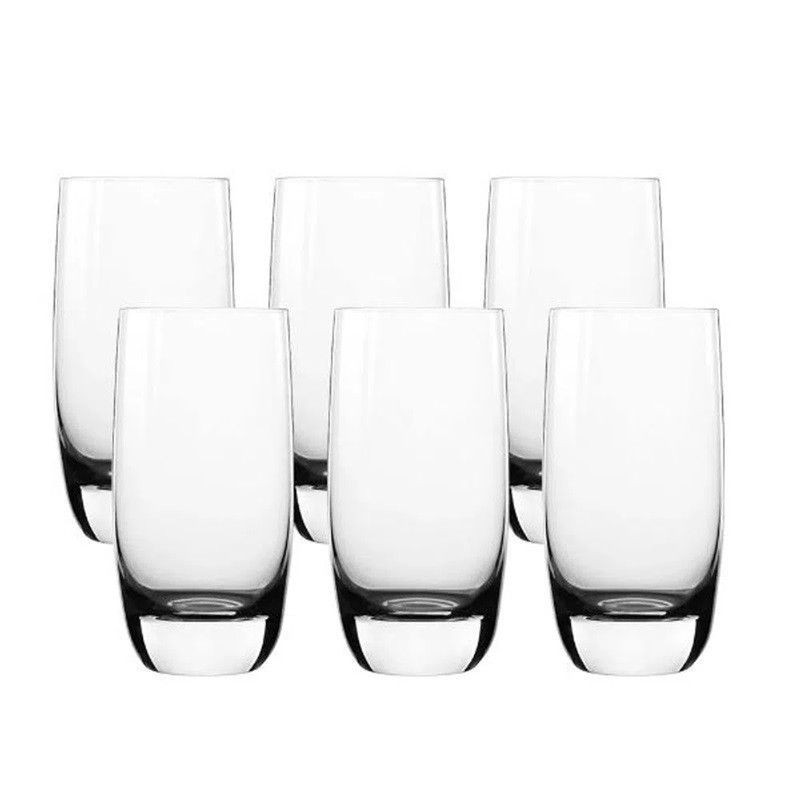 Jogo De 6 Copos Altos Jazz Em Cristal 460ml