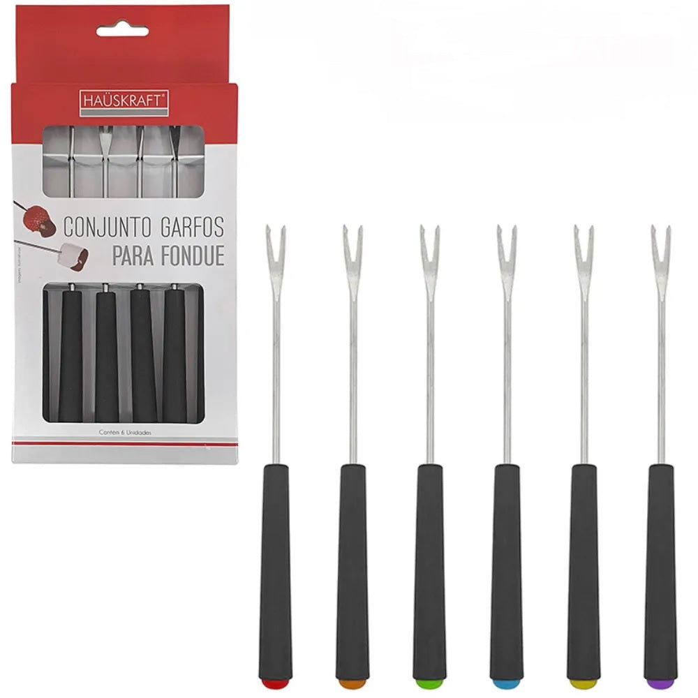 Jogo De Garfos para Fondue Plástico 6pcs Hauskraft