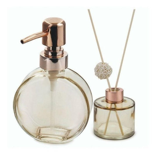 Jogo Dispenser Recipiente Aroma Âmbar