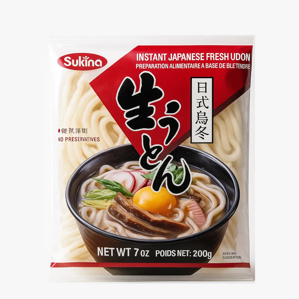 Kit com 3 Macarrão Udon Pré-Cozido Sem Tempero 200g - Sukina