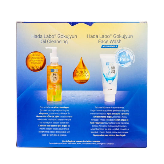 Kit Dupla Limp Cleasing Oil Face Wash Massag Facial 300ml Hada Labo