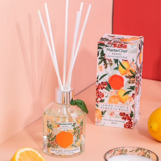 OLEO DIFUSOR DE AROMAS MASTERCHEF LIMAO YUZU E PIMENTA ROSA 200ML DANI FERNANDES