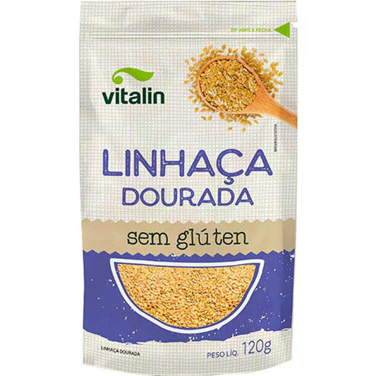 Linhaça Dourada Em Graos Sem Gluten 120g Vitalin