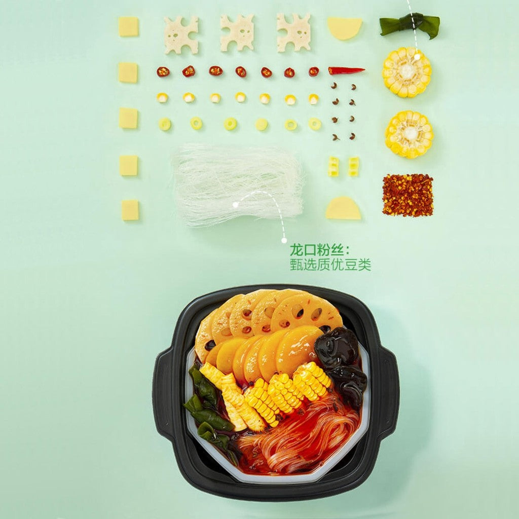 Macarrão Instantâneo com Autocozimento Vegetais Picante 400g Haidilao