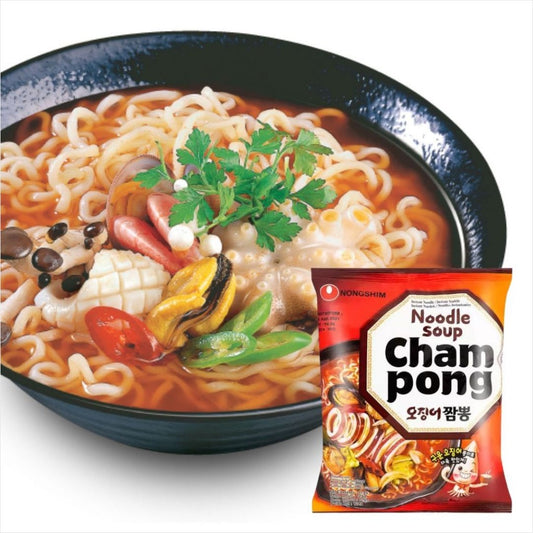 Macarrão Instantâneo Coreano Champong Frutos do Mar Picante 124g Nongshim