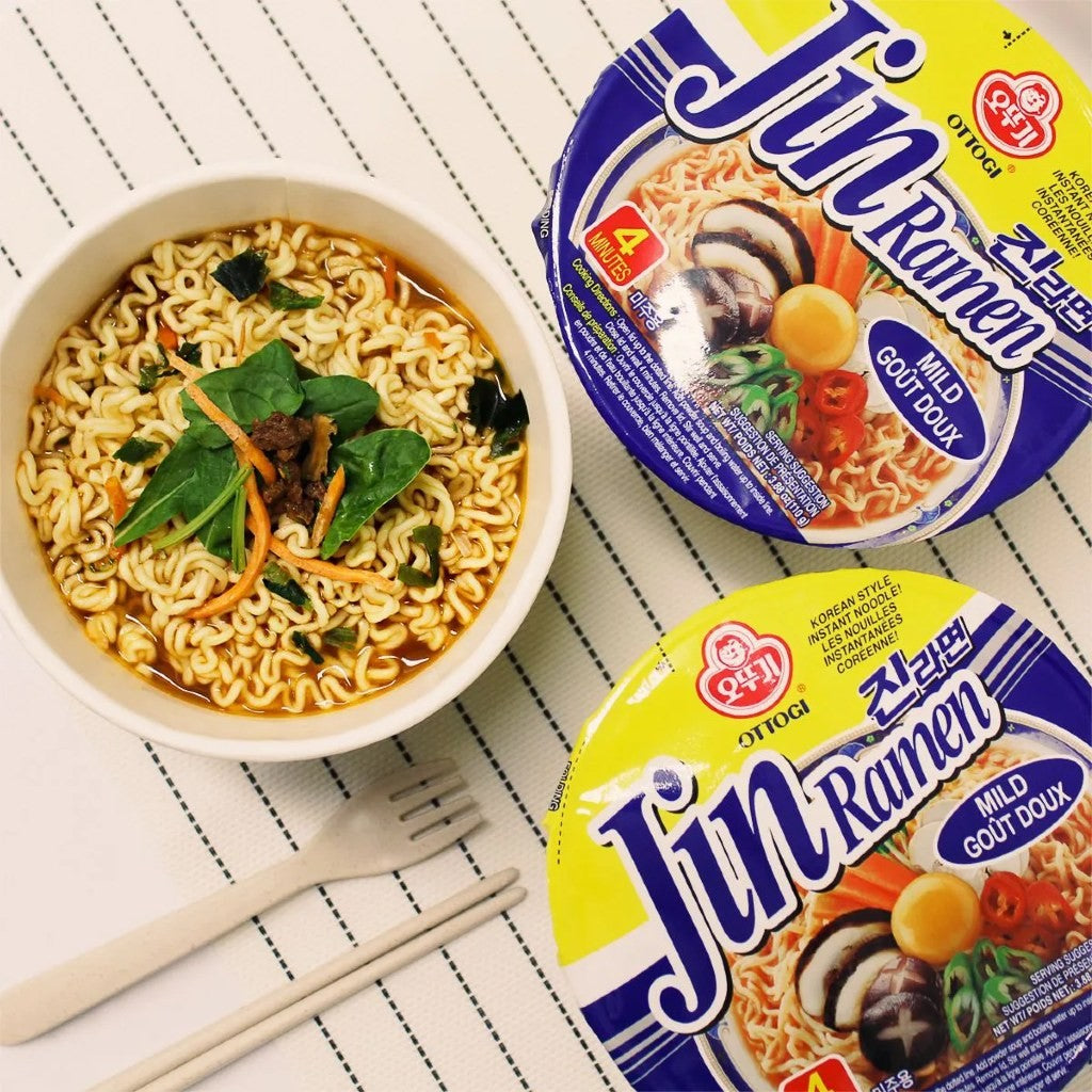 Macarrão Instantâneo Coreano Jin Ramen Mild Bowl 110g Ottogi