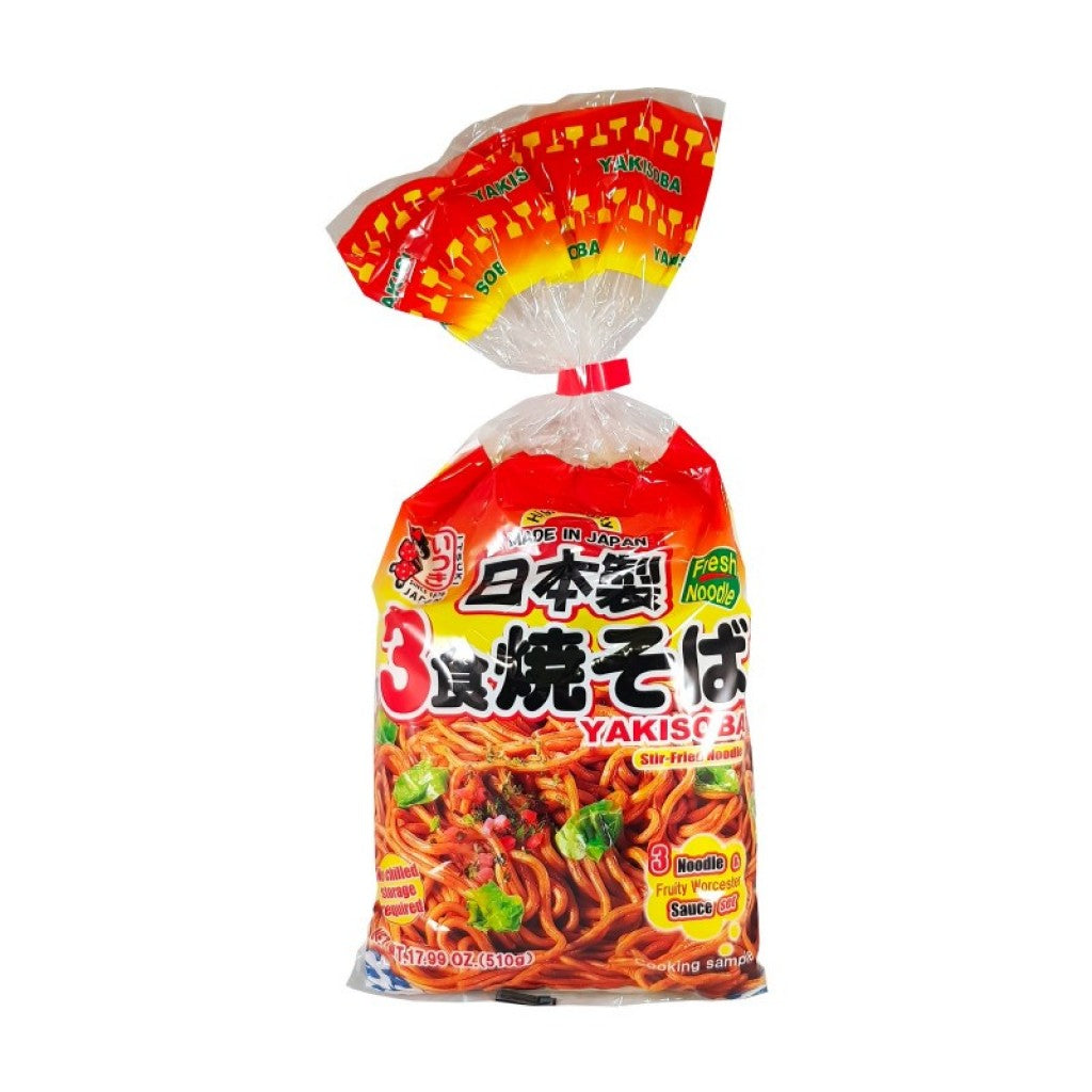 Macarrão Oriental Nipponsei com 3 Unidades Yakisoba 510g Itsuki Foods