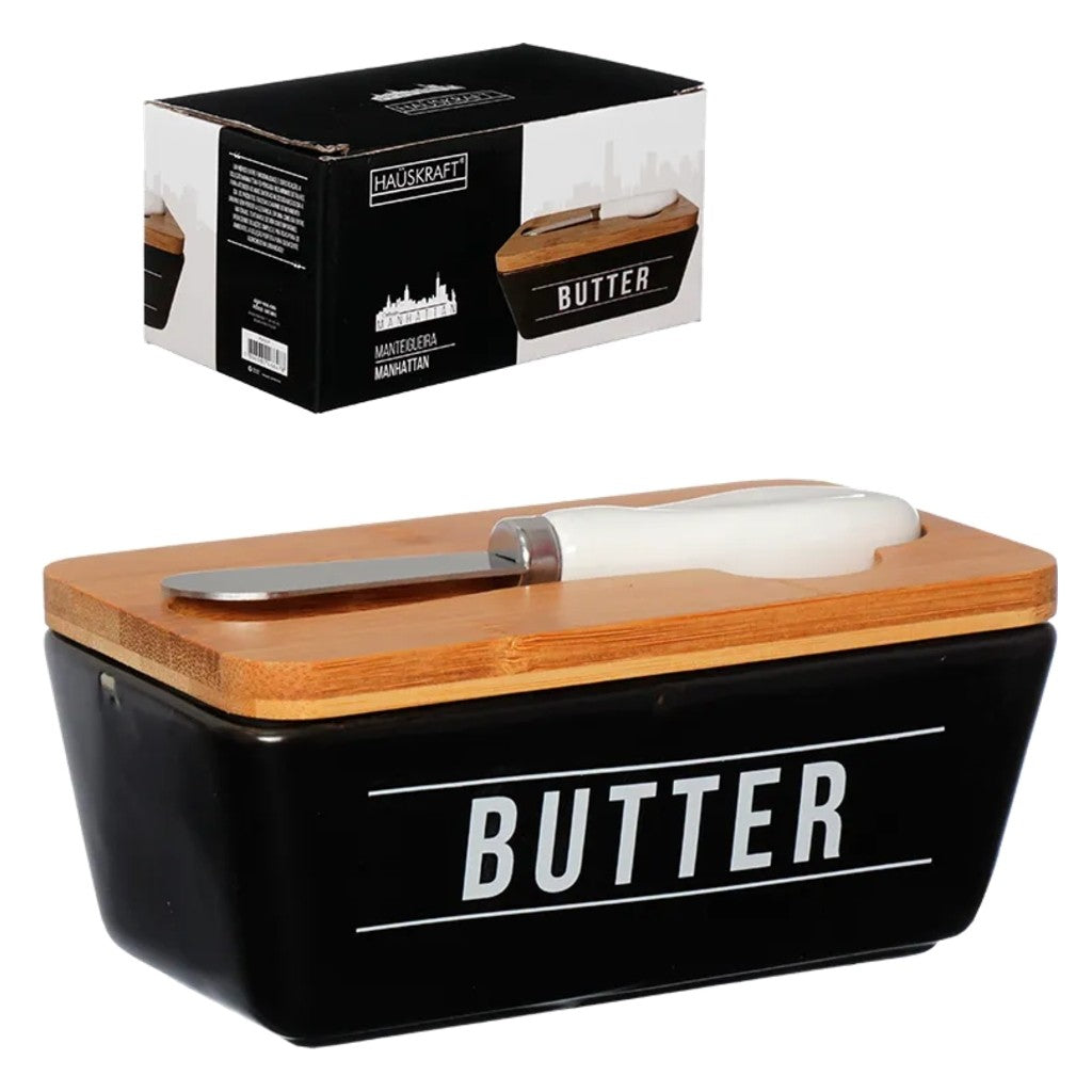 Manteigueira Preto Manhattan 400ml Hauskraft