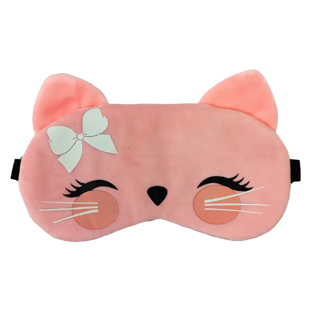 Máscara para Dormir Térmica de Gatinho para Olhos com Gel