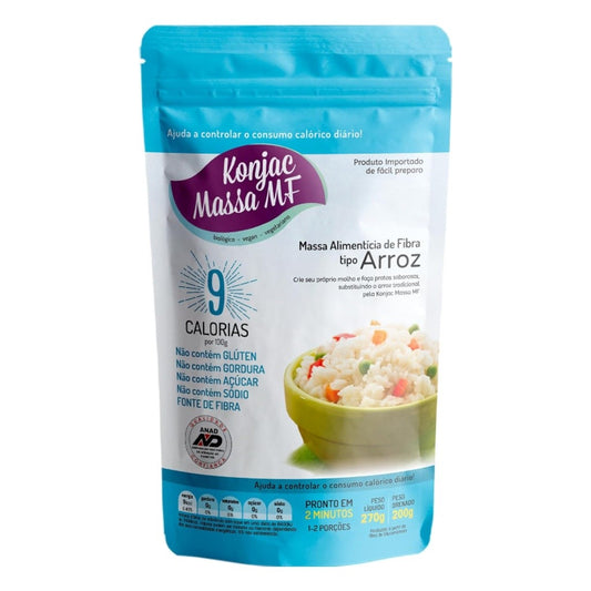 Massa Alimenticia de Fibra Konjac Tipo Arroz 270g Konjac Massa MF