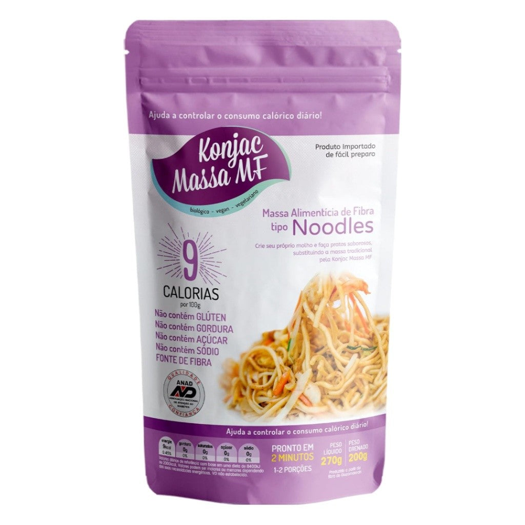 Massa Alimentícia de Fibra Konjac Tipo Noodles 270g Konjac Massa MF