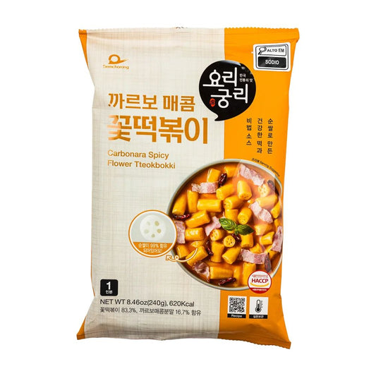 Massa de Arroz À Carbonara Picante Flower Tteokbokki 240g Semchorong