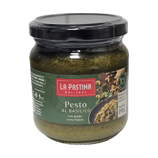 Molho Pesto Al Basilico com Queijo Grana Padano 190g La Pastina