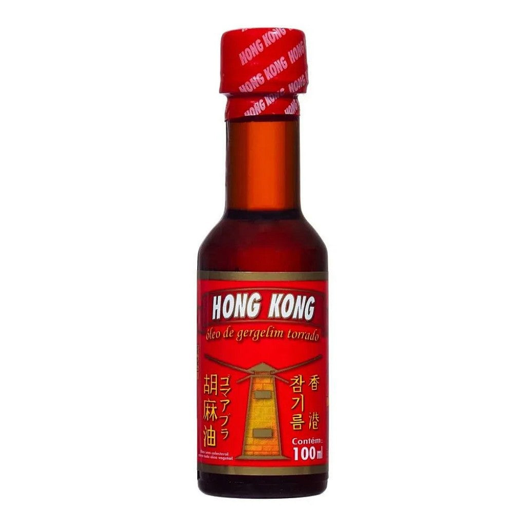 Óleo de Gergelim Torrado Hong Kong 100ml Vegano e Sem Glúten