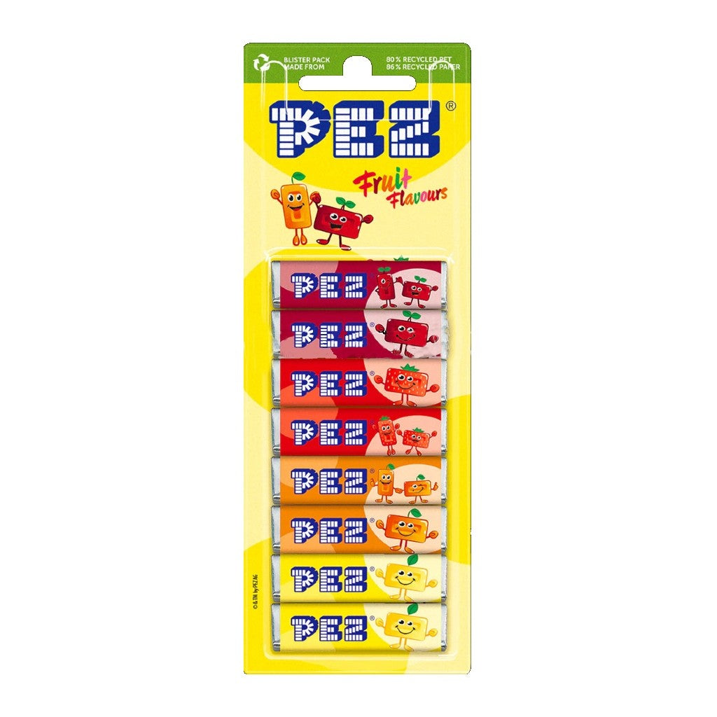 Pastilhas Fruit Mix Cartela Refil com 8 Unidades 68g Pez