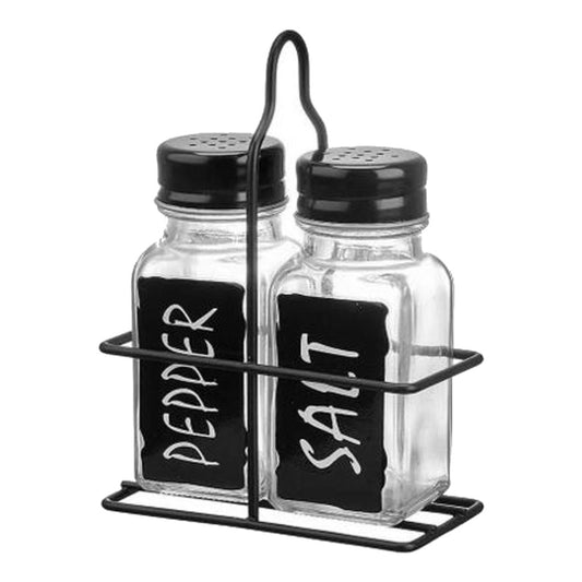 Porta Condimento de Vidro com Suporte Aramado 2 Peças Hauskraft