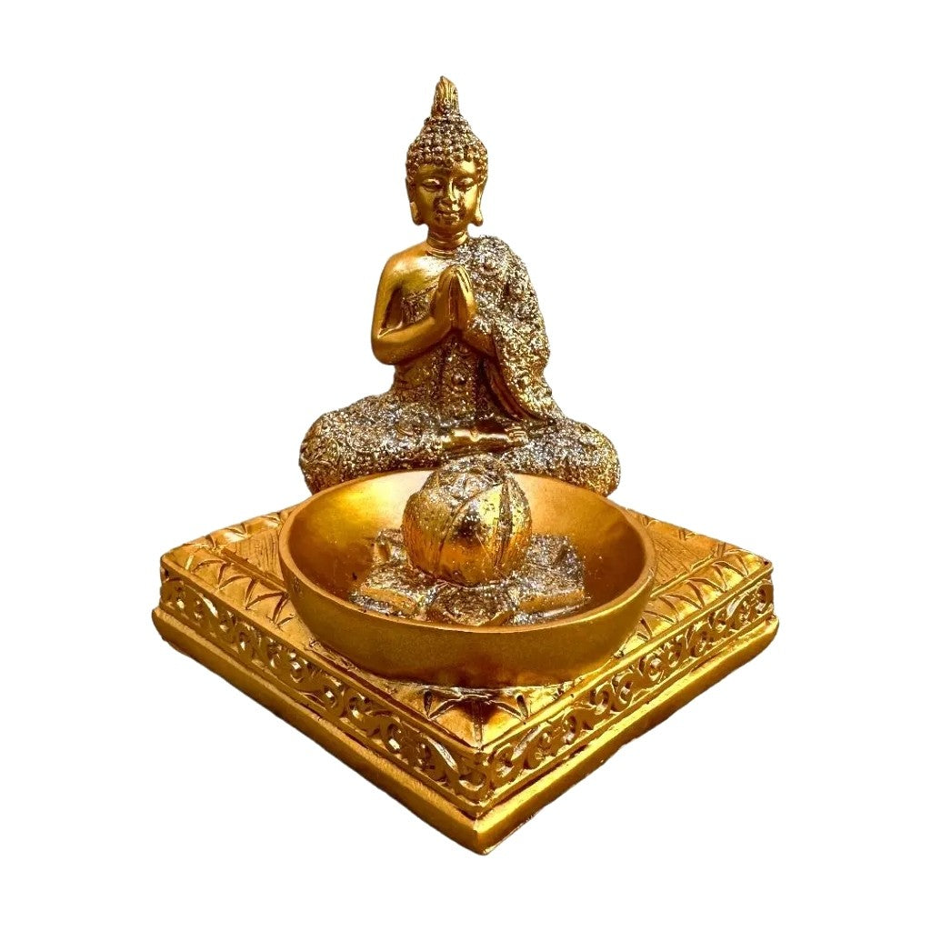 Porta Incenso Buda Dourado Martins