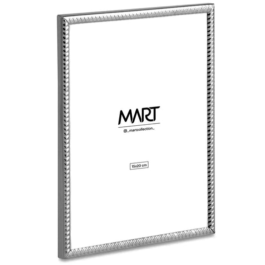 PORTA-RETRATO EM METAL PRATA 15X20CM MART