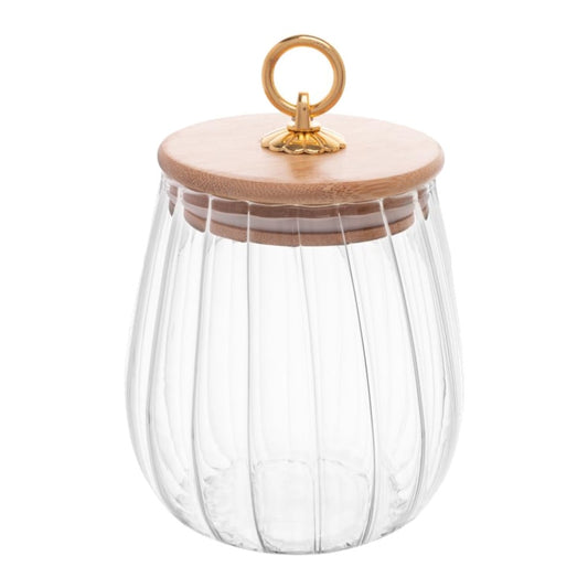 Pote de Vidro com Tampa de Bambu Classic 700ml Wolff
