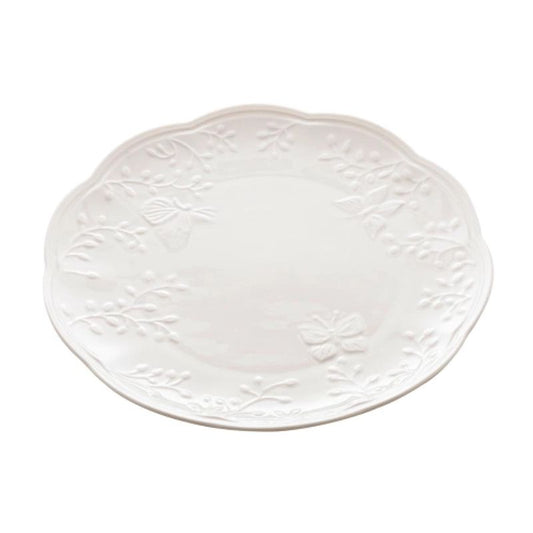 Prato Raso De Porcelana New Bone Butterfly Flower 26,5x27c2,5cm Lyor