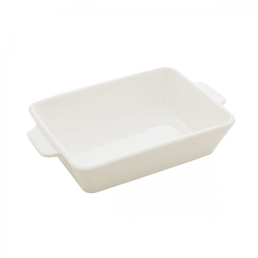 Refratario Porcelana Com Alca Basic Branco 23,5x4,5x5cm Lyor