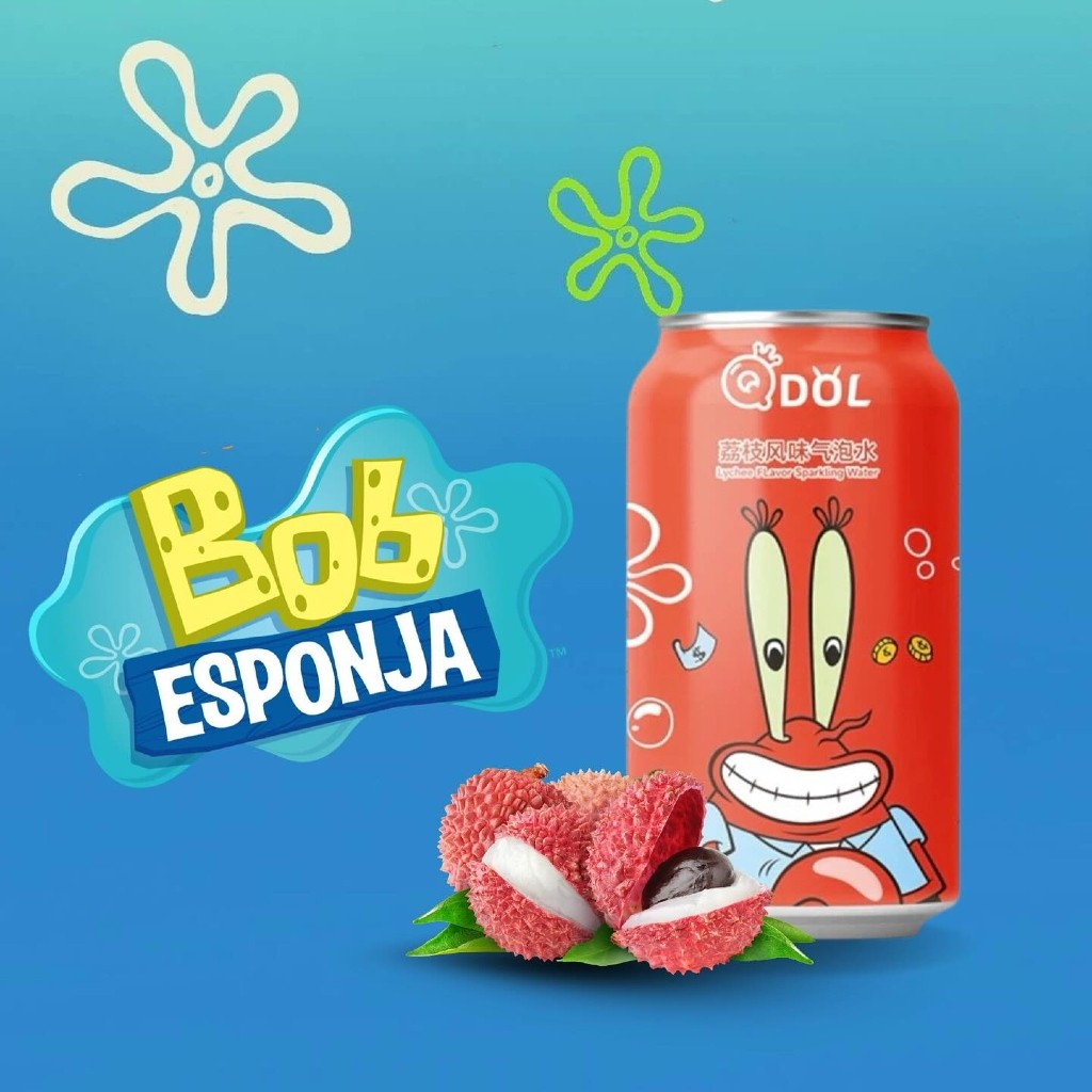 Refrigerante Sabor Lichia Bob Esponja 330ml Qdol