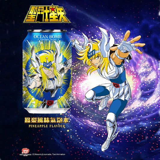 Refrigerante Sabor Abacaxi Saint Seiya 330ml Ocean Bomb
