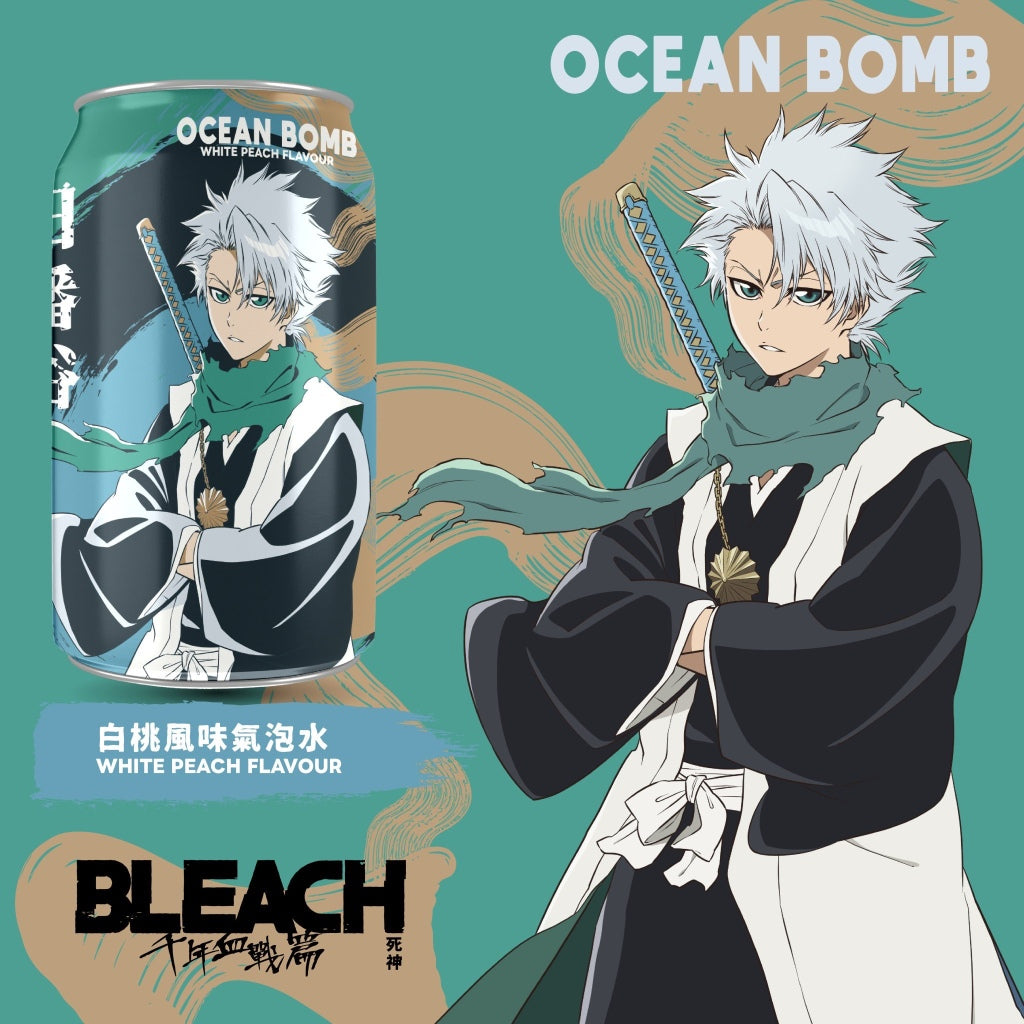 Refrigerante Sabor Pêssego Branco Bleach 330ml Ocean Bomb
