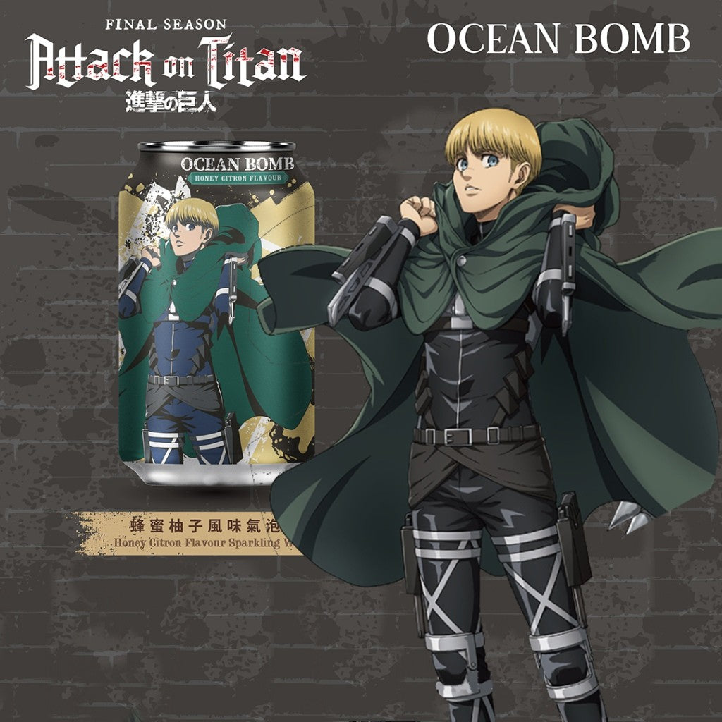 Refrigerante Toranja e Mel Attack on Titan 330ml Ocean Bomb