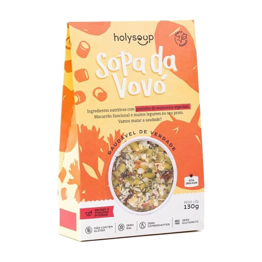 Sopa da Vovó Holyfoods 130g Vegana Sem Glúten e Sem Lactose