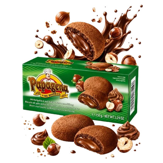 Biscoito Papagena de Chocolate com Recheio de Avelã 150g