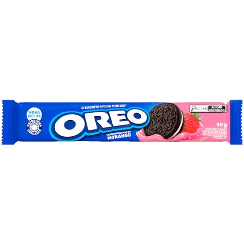 Biscoito Recheado Oreo Morango 95g Empório Daruma